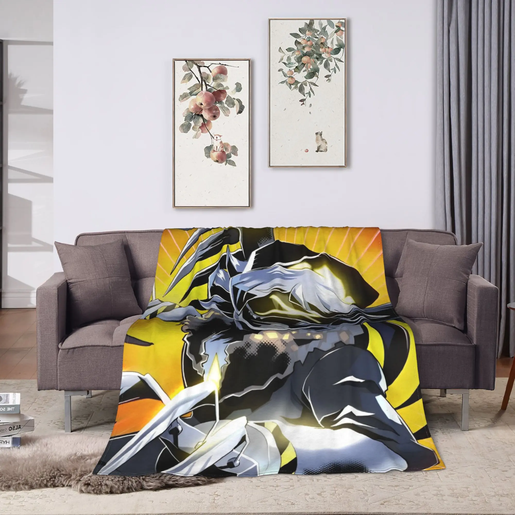Soft Warm Blanket Travel Robot Murder Drones V Uzi  Throw Blanket  Flannel Bedspread For Couch Chair Sofa Bed Sofa Bed Cover
