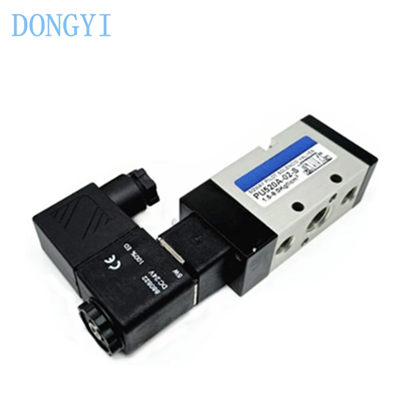 Externally Piloted Solenoid Valve 5/2 WAY PU520A PU520AB PU520A-02-S PU520AB-02-S AC220V AC110V DC24V DC12V