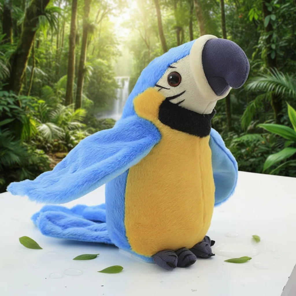 لطيف الكهربائية الحديث الببغاء ألعاب من نسيج مخملي التحدث سجل تكرار يلوحون أجنحة الإلكترونية الطيور محشوة ألعاب من نسيج مخملي كهدية للأطفال