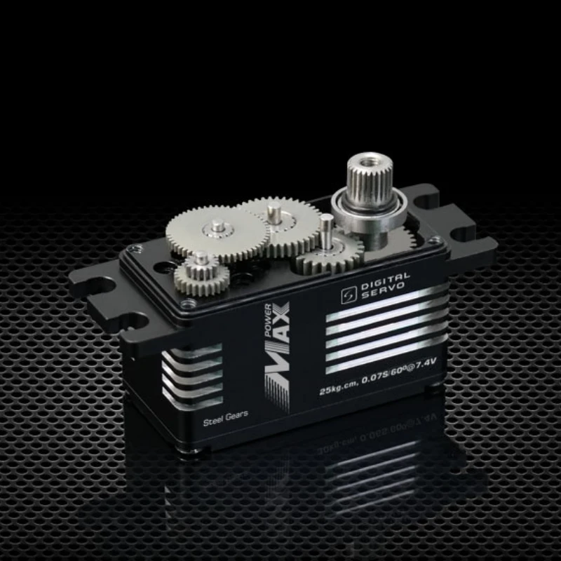 KINGMAX BLS02L 65g 25kg.cm@7.4V Waterproof Steel Gear Brushless Standard Low Profile Servo for Climbing Car