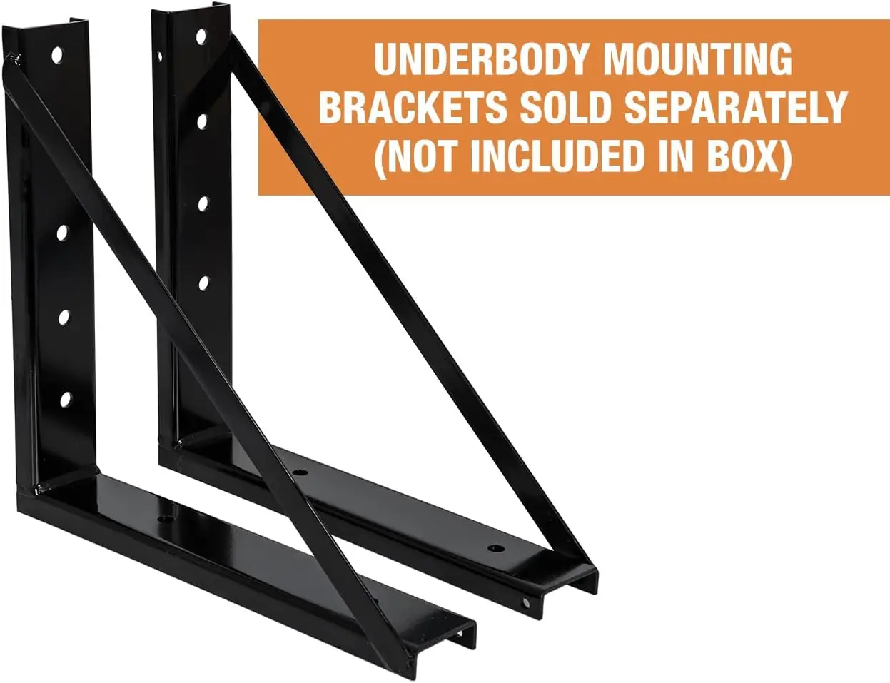 Buyers Products 1702310 Scatola per camion sottoscocca in acciaio nero con chiusura a T, 18 x 18 x 48 pollici, cassetta degli attrezzi per appaltatori con durevole