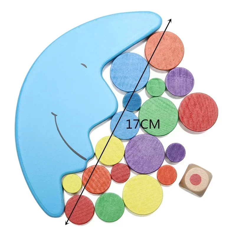 Kinder Lernspielzeug Holz Mond Balance Bausteine Kinder Puzzle Bunte Stapeln Musik Turm Geburtstagsgeschenk