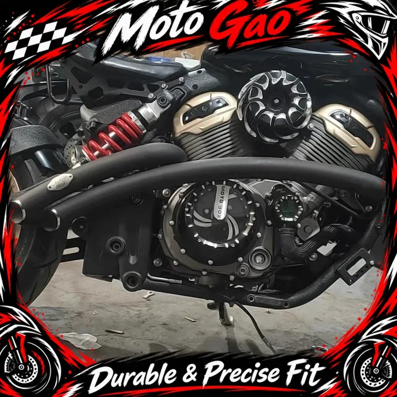 For Napoleonbob500 BENDA Modified Retro Sweeping Exhaust Pipe Two-Out-Two Straight-Row Full Section Accessories Lossless Direct