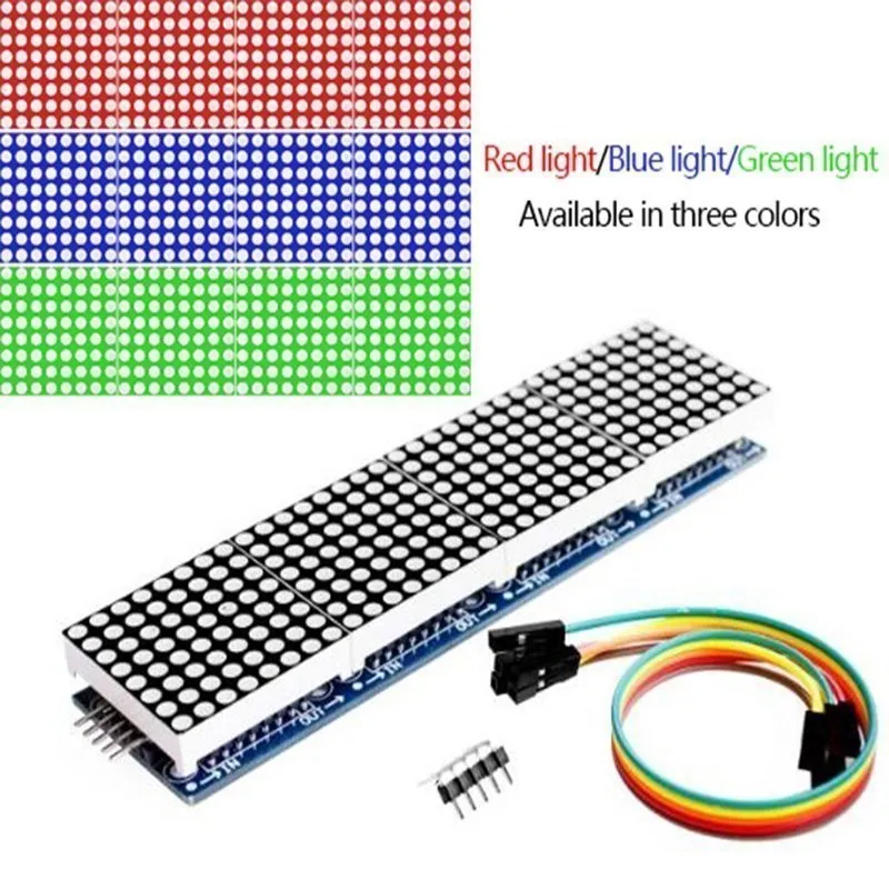 MAX7219 moduł macierzy punktowy dla mikrokontrolera 4 w jednym wyświetlaczu z linią 5P