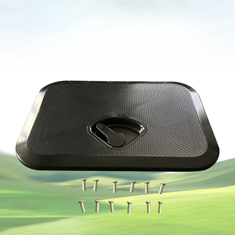 Boat Deck Inspection Hatch and Lid 14.5x10.6inch Spare Parts for Marine Boat RV Anti Slip Surface Easily Install with Screws