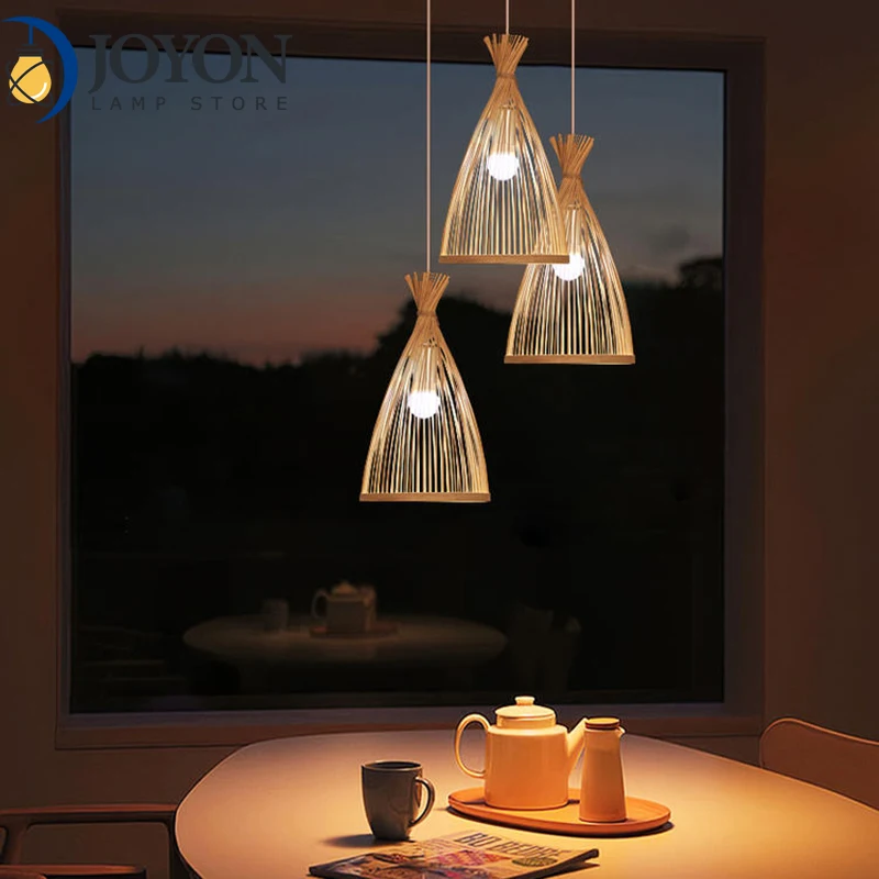 

Bamboo Chandelier Woven Classic Bamboo Pendant Lights Chinese Style Bamboo Hanging Lamp For Home decoration Lampara Techo