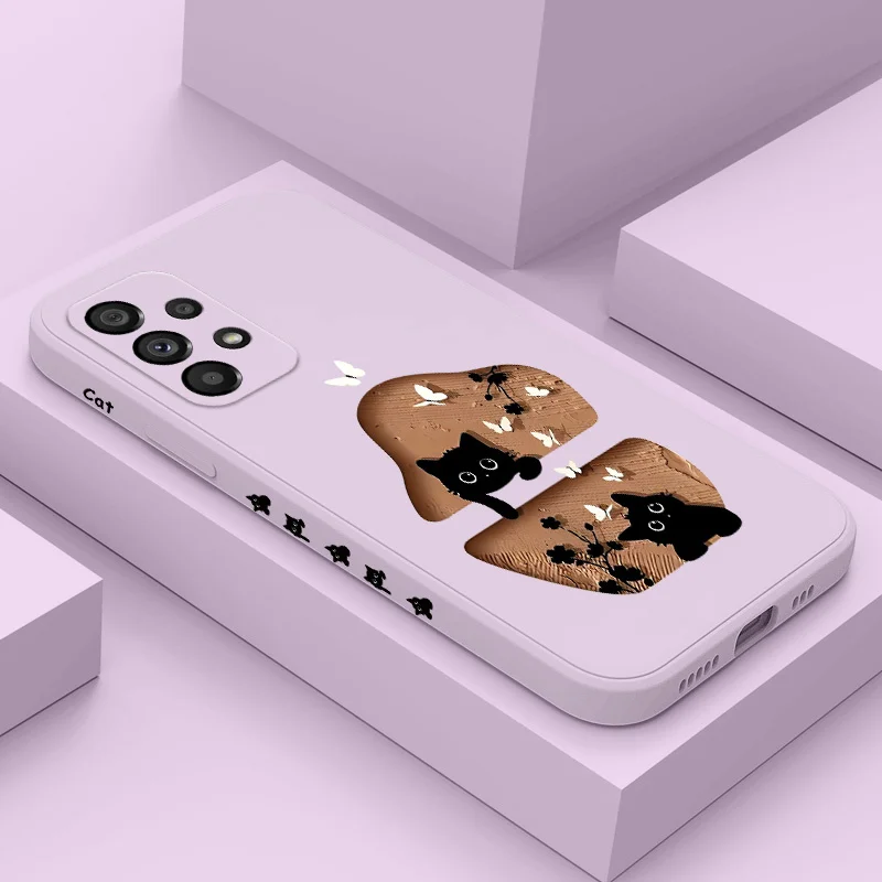 

Cute Cookie Cat Case For Samsung Galaxy A73 A53 A33 A23 A13 A03 A72 A52 A52S A32 A22 A12 A02 A02S A71 A51 A31 A21S 4G 5G Cover