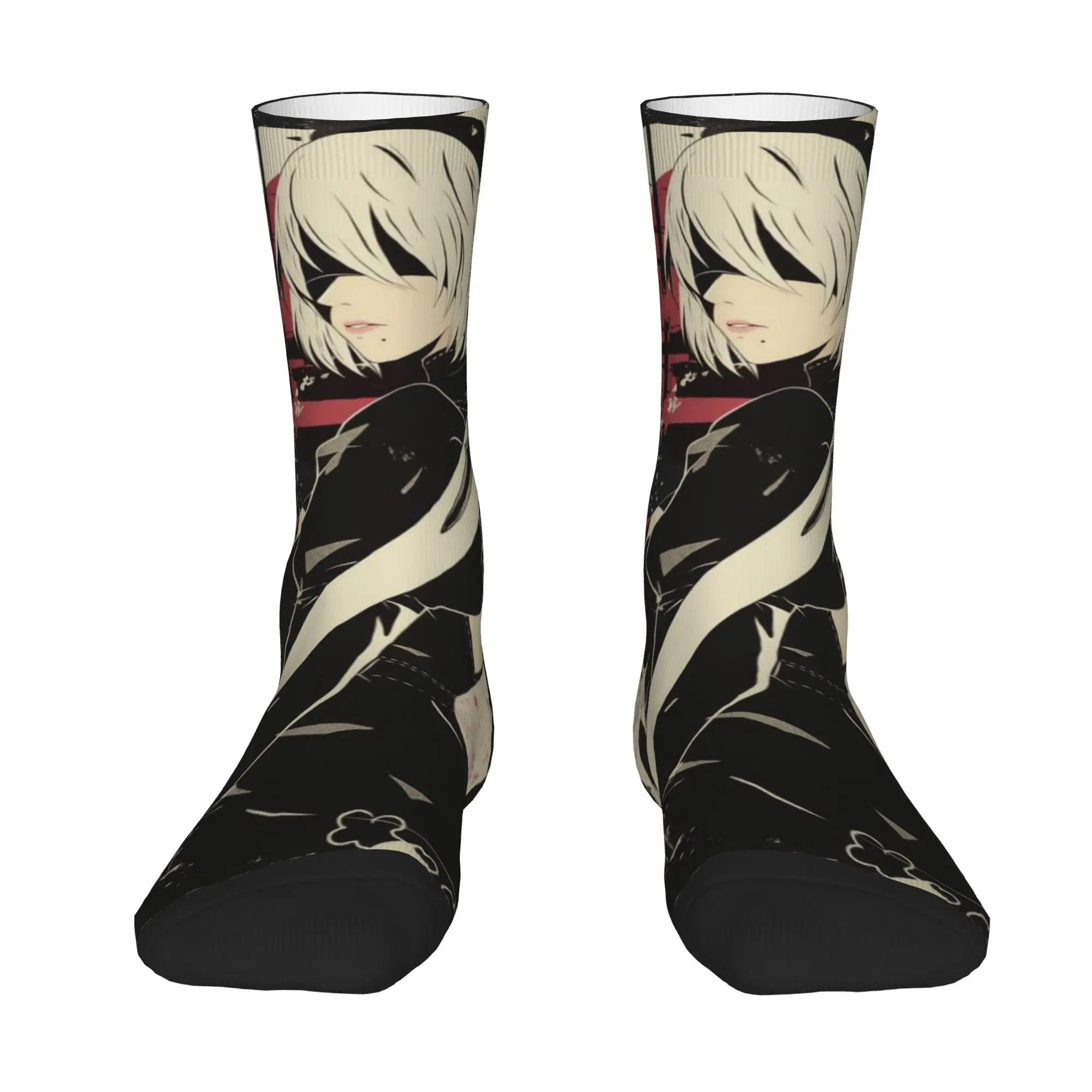Nier Automatas  Stockings  Vintage Socks Unisex Men Warm Soft Socks Autumn Running Design Anti Skid Socks Birthday Present
