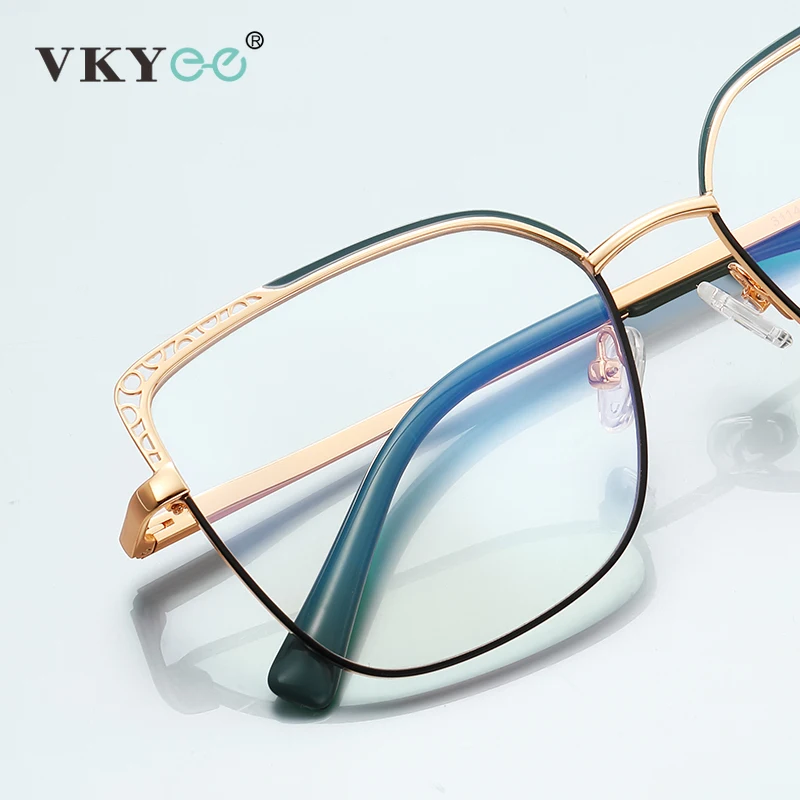 VICKY New Large Frame Reading Glasses for Women Fashionable Design Anti-blue Light Customizable Prescription Glasses 3114