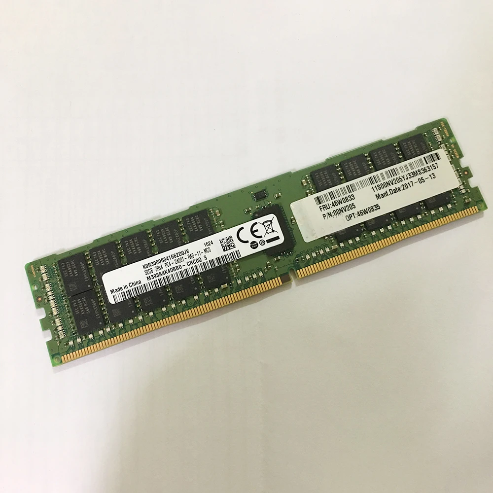 Server Memory 46W0835 46W0833 00NV205 X3650 X3550 M5 X3950 X3850 X6 PC4-2400T 32GB DDR4 2400 REG RAM