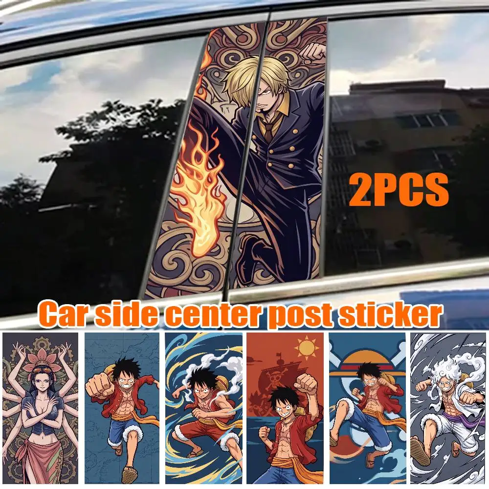 one piece luffy zoro Car Sticker Auto B-pillar Center Column Decor Cover Scratches Waterproof Sunscreen Vinyl Decals Accessories