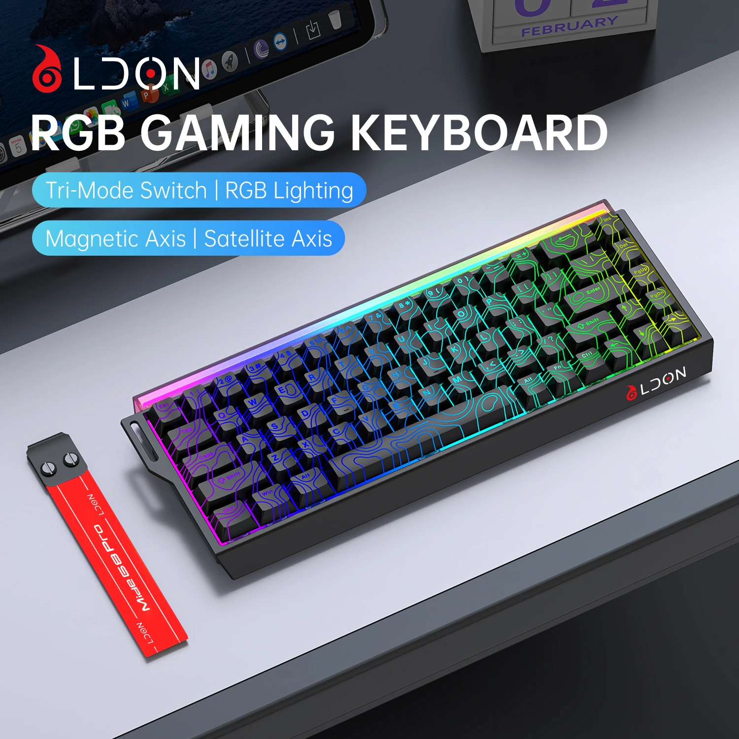 MelGeek MADE68 RX Magnetic Gaming Keyboard Hall Effect 0.01RT Rapid Trigger 8K Polling Rate Tri-Mode Wireless Hot Swappable