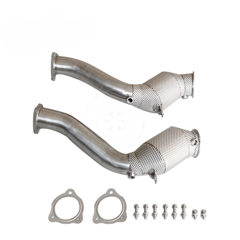 For Porsche cayenne 3.6T 14-18 catted heat shield downpipe