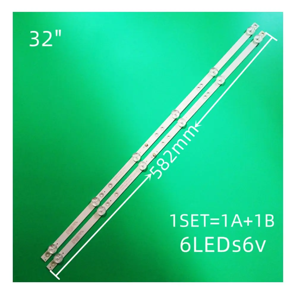 582mm TV Bulb Kit LED Strip Light for Romsat 32HSK1810T2 LED Bar K320WDX A1 Strip Ruler 4708-K320WD-A2113N01 A2113N11 AB