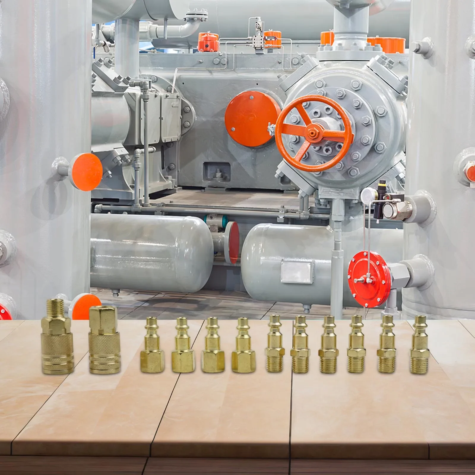 

Quick Connect For Air Hose Fitting Kit 12 Pieces Including Male and Female Connectors for Efficient Pneumatic Tool Integration