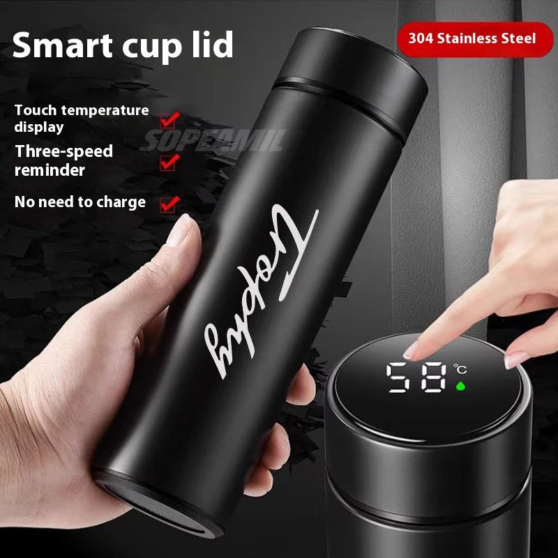 Car Thermos Cup Water bottle Temperature display Coffee cup Thermos Flask For MG ZS HS ES5 EV MG4 EV EZS MG3 MG5 MG6 MG7 Trophy