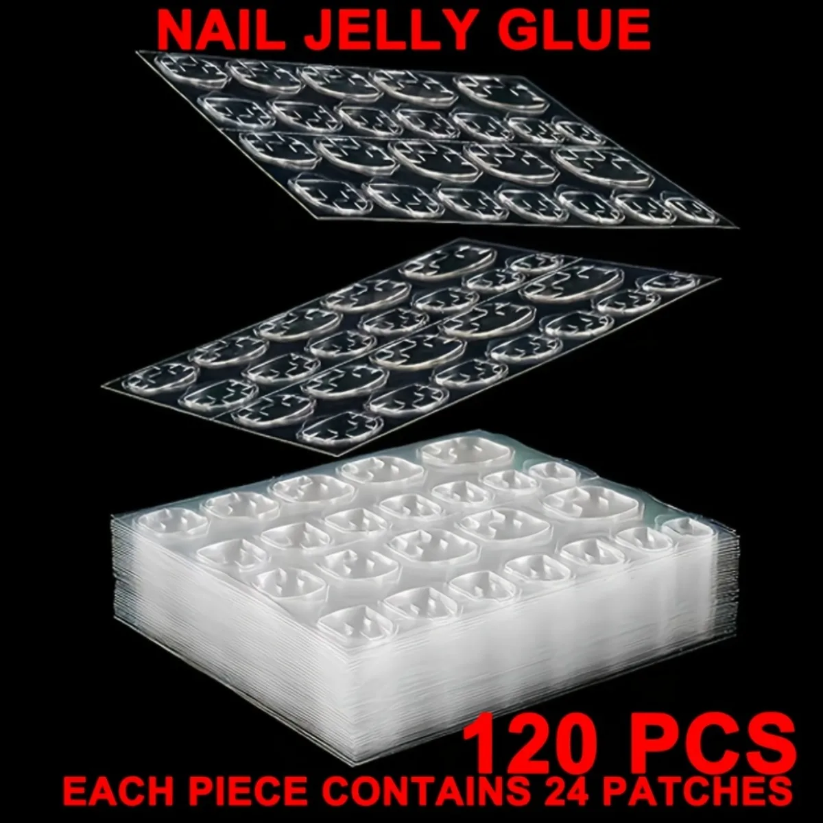 

120pcs Waterproof and Breathable Jelly Adhesive Stickers, Suitable for Press-on False Nails, Jelly Adhesive Tools