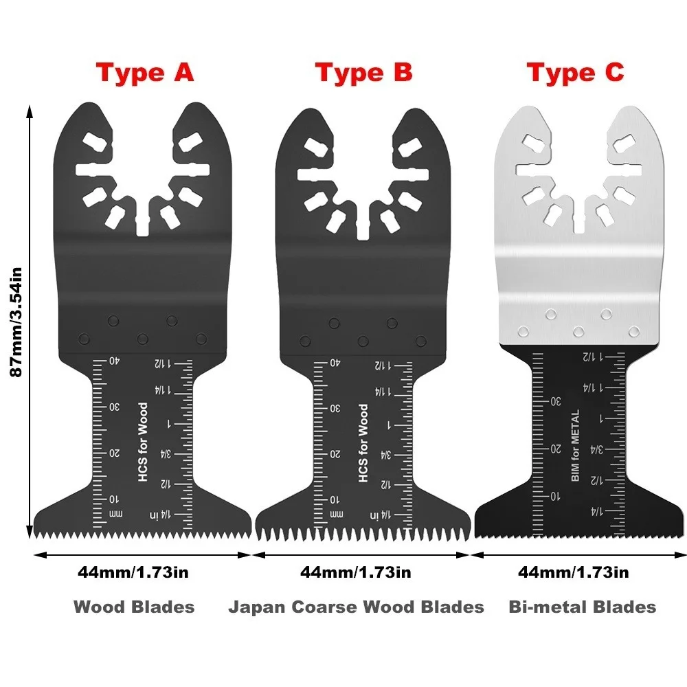 40/30/20/10PCS  Multitool Blades Carbon Steel Coarse Cutter Saw Blades Bi-metal Oscillating Quick Release High Precision Cutting