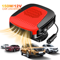 12V Electric Heater Fan Heating Cooling Fan Defogging Defrosting Heating Fan 150W Anti-Fog Automobile Heater 360 Rotating Base