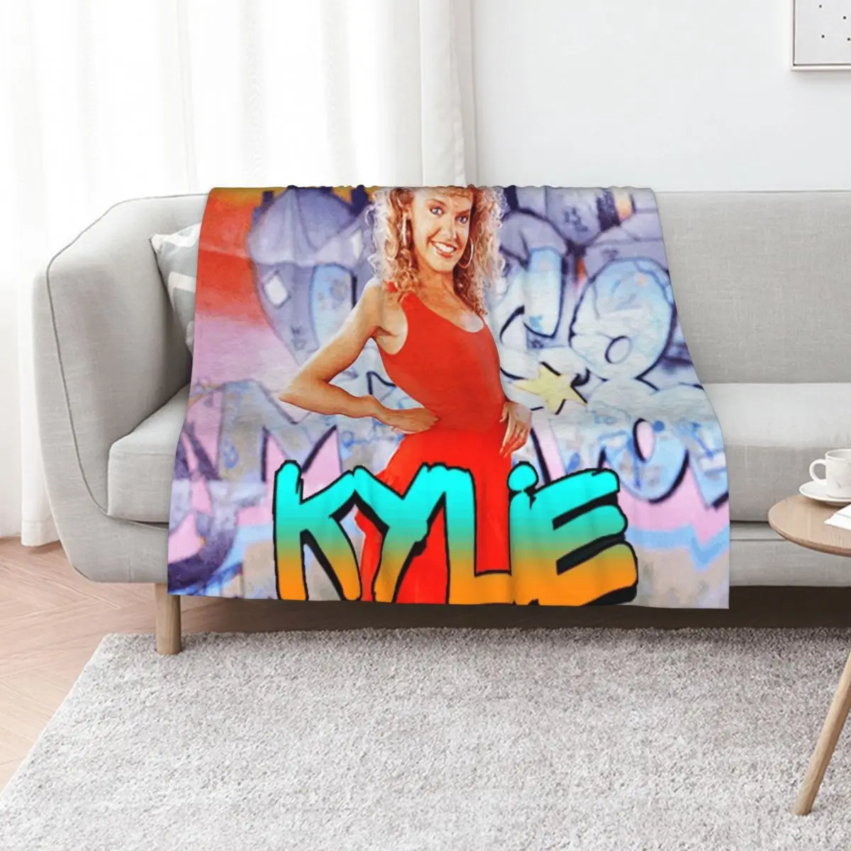 

Retro Kylie Minogue Throw Blanket cosplay anime Moving Luxury wednesday Blankets