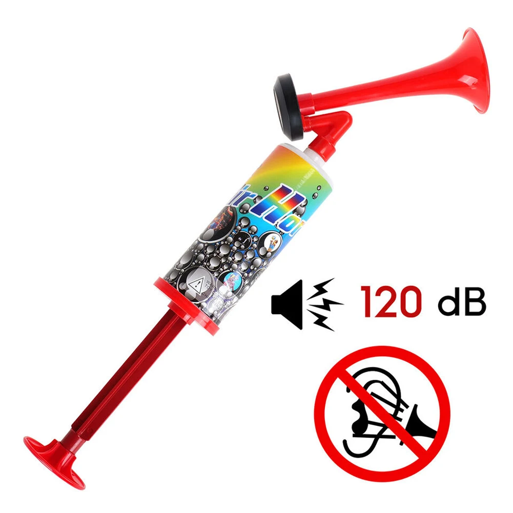 Air Pressure Trumpets Reusable Handheld Air Horn Portable Mini Handpush Pump Air Horn for Boating Sports Events Birthday Parties