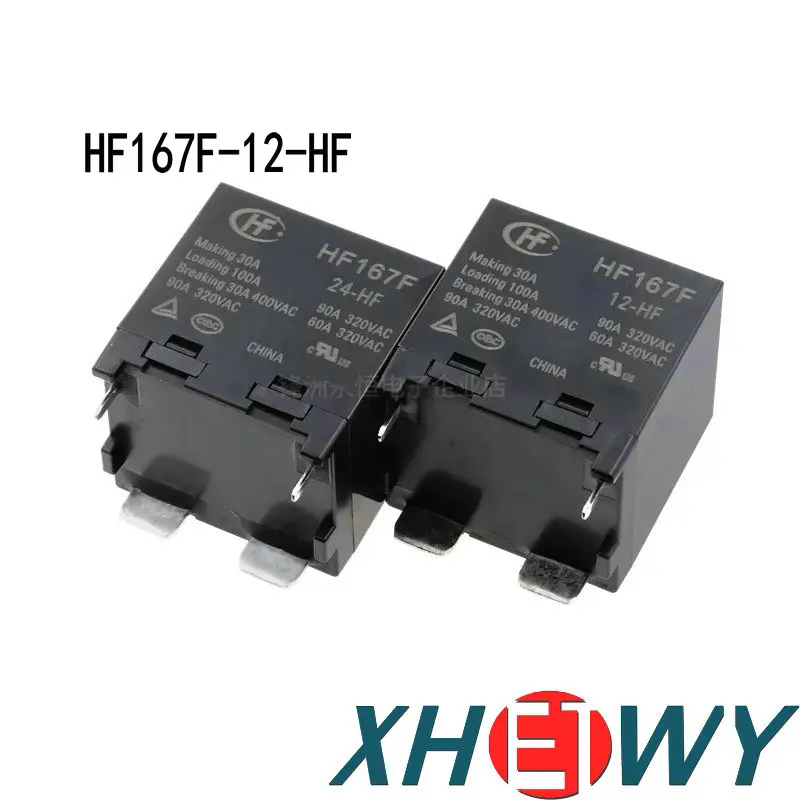 

HF167F-12-HF set of normally open 4-pin 90A 320VAC Hongfa solar relay 012 12VDC