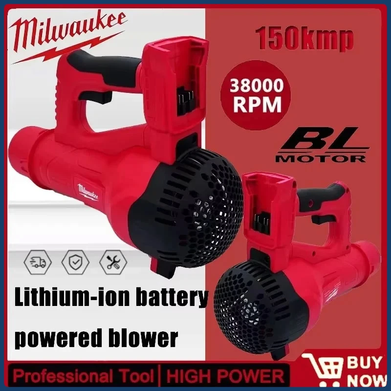 

Milwaukee 38000RPM Clean Air Blower Handheld Turbo Blower Cordless Power Tool 18V Battery Brushless Efficient Leaf Blower