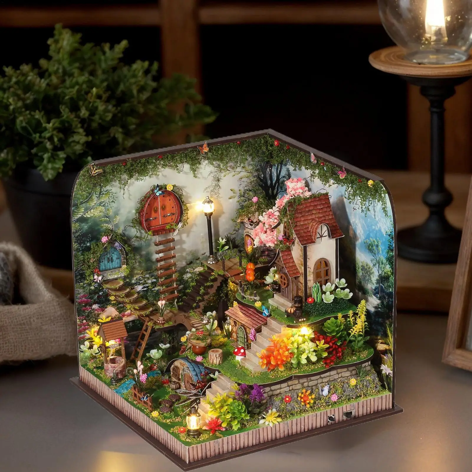 

3D деревянный DIY книжный угловой комплект, креативный миниатюрный кукольный домик, сборная модель игрушки, подходящая для взрослых, подростков и домашнего декора