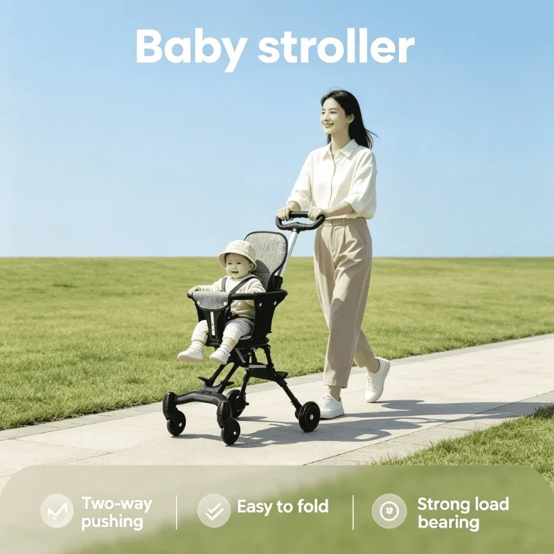 

Urban Walk Lightweight Baby Stroller - Compact & Foldable Travel System with One-Hand Fold & Reversible Seat for Toddlers
