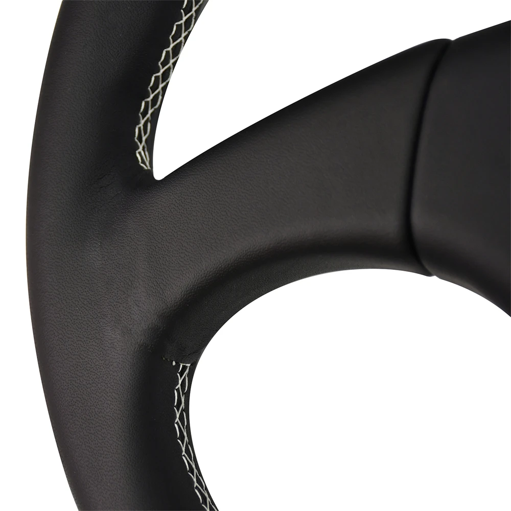TIYPEOR 1221 Hole Black Edition Steering Wheel 350mm Microfiber Drift Simulation Racing Game Steering Wheel 5