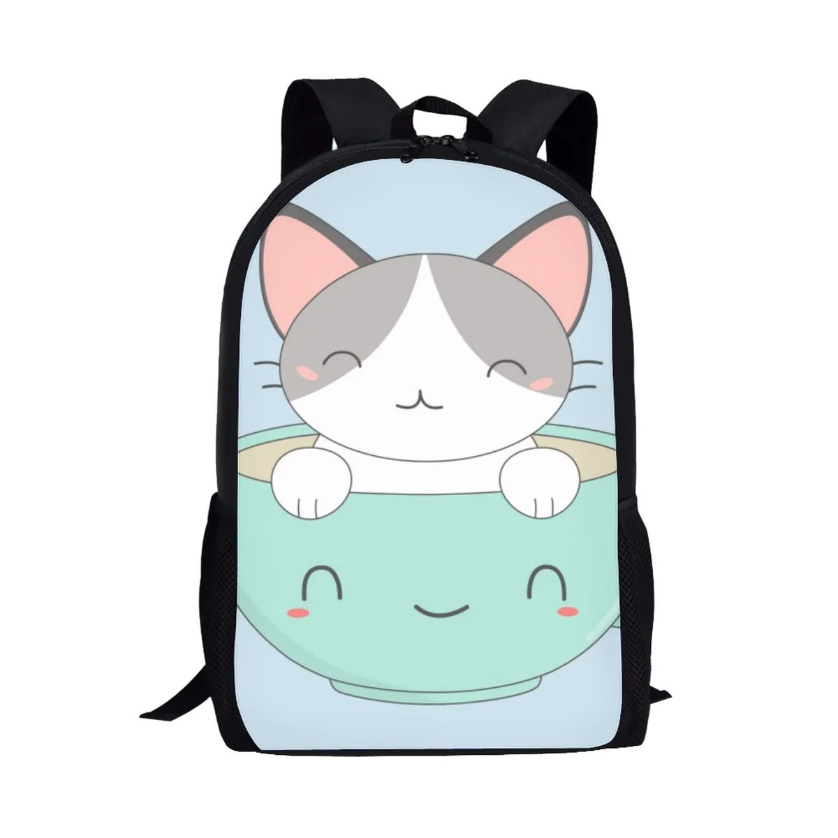 Gatinho dos desenhos animados crianças sacos de escola gatos pequenos padrão crianças sacos de livro mochila de viagem casual da criança meninos meninas mochila escolar