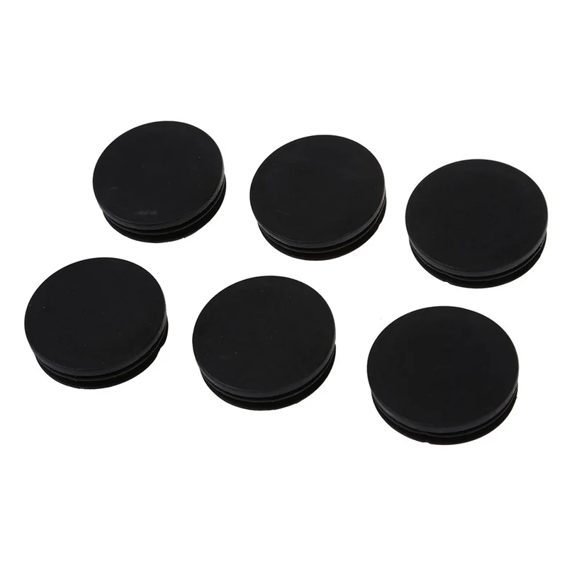 B08B-60 X Black Plastic 50Mm Dia Round Tubing Tube Insert Caps Covers
