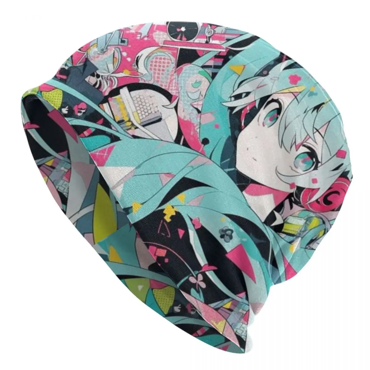 Gorros holgados de quimio Hatsune Miku para hombre y mujer, accesorios, gorros de otoño e invierno, gorro tejido, Idea de regalos de cumpleaños