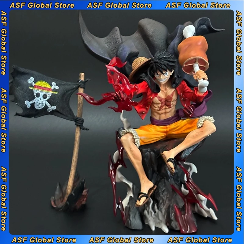 

25 см новая ONE PIECE аниме-фигурка Обезьяна Д. Луффи периферийная модель сцена статуя украшение для рабочего стола детские подарки на день рождения игрушка