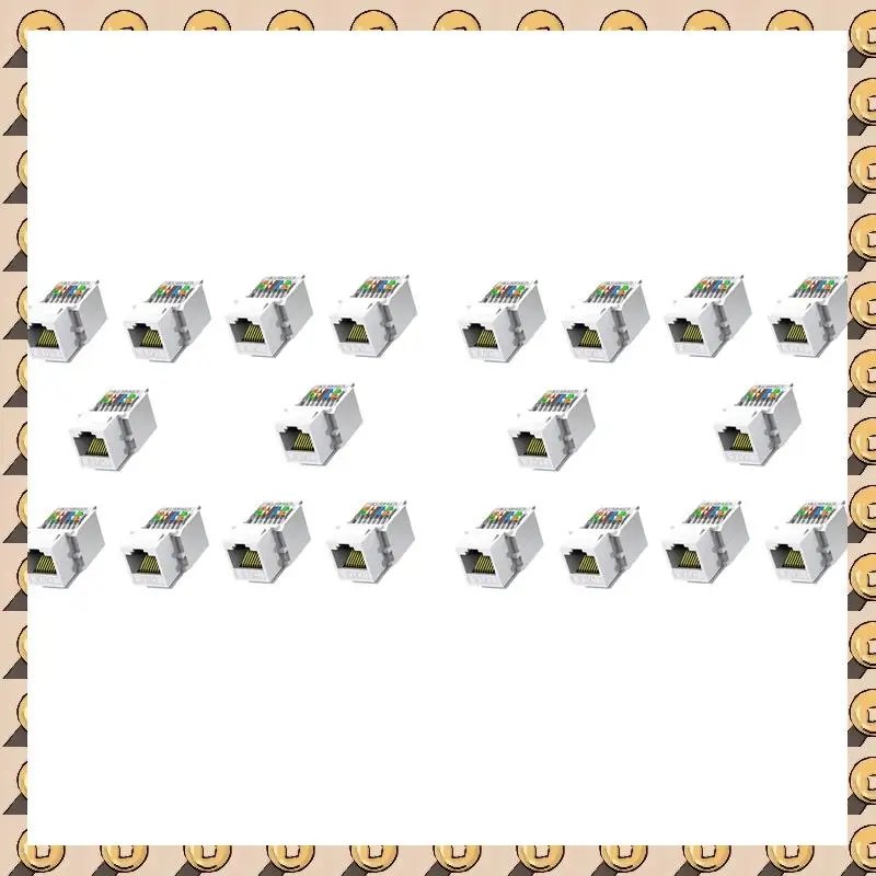 

A003 Комплект из 20 шт. Cat6 RJ45 Keystone Jack, инструмент меньше, инструмент не требуется, соединитель модуля