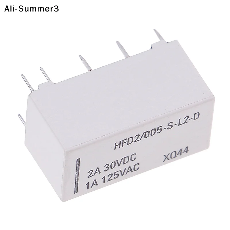 【Sum3】1Pc 2026 New 5V Coil Bistable Latching Relay DPDT 30VDC 2A 1A 125VAC HFD2/005-S-L2-D Realy