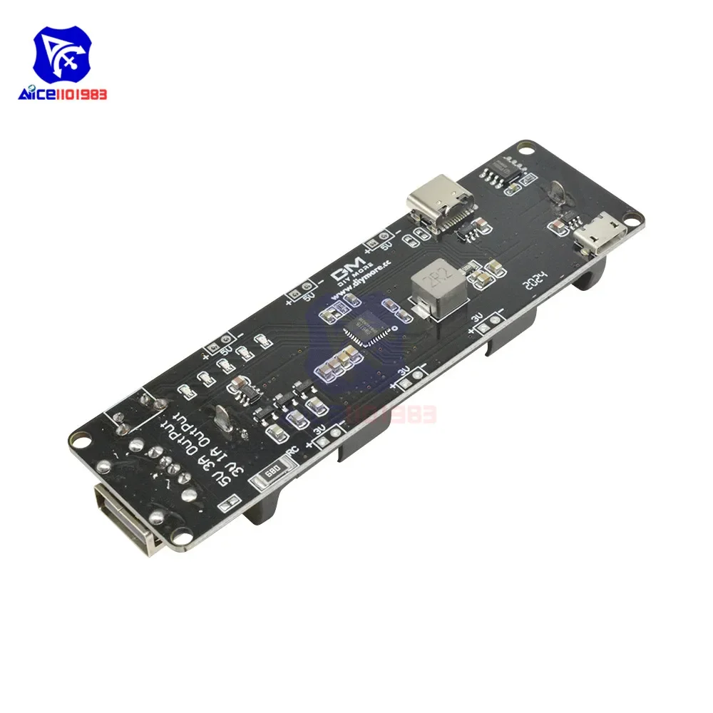 WeMos D1 ESP32 ESP32S for Raspberry Pi 18650 Battery Charger Shield Board V3 Micro USB Type-C 5V 2A/3V 1A Output for Arduino