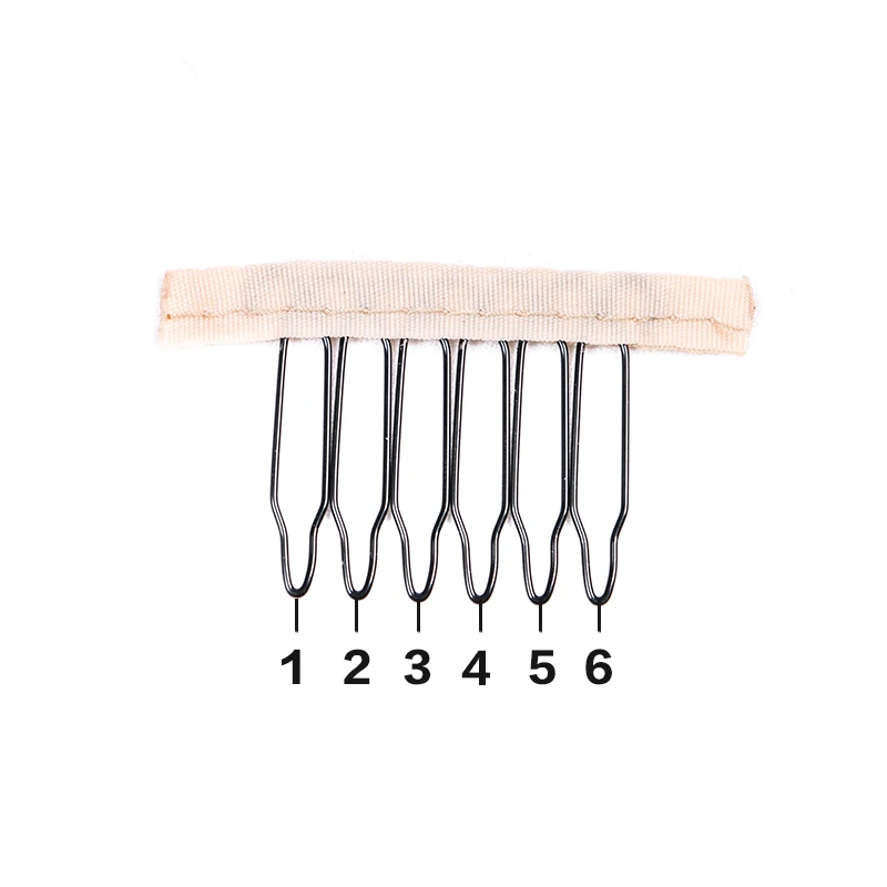 12 Stuks Pruik Kammen Voor Het Maken Van Pruik Caps 6 Tanden Pruik Clips Stalen Tanden Met Doek Pruik Kammen Voor Haarstuk Caps Pruik Accessoires Tools