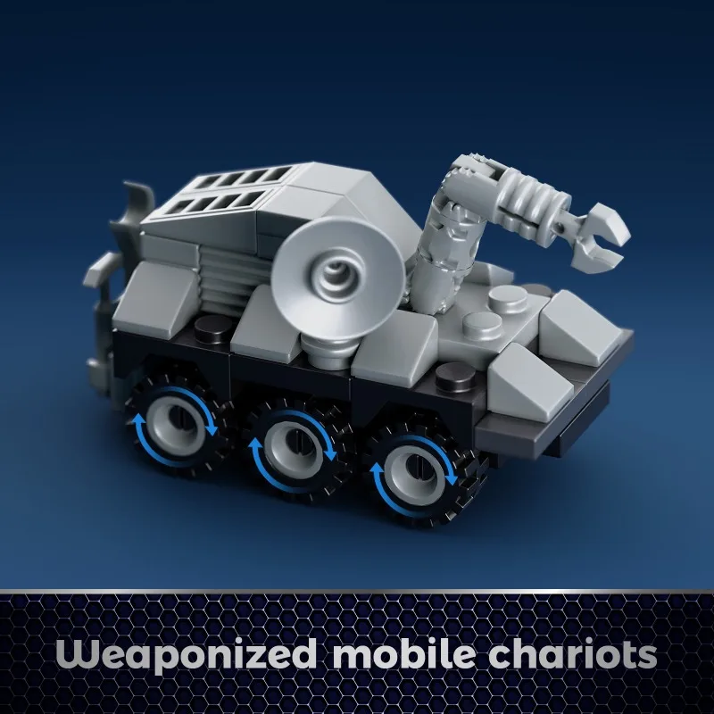 722PCS MOC space movie series building blocks assembled mobile chariot portal game brick toy color box packaging holiday gift