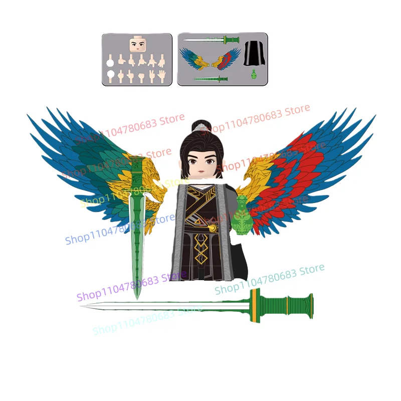 

Строительные блоки MOC, мифология, сухой демон, мини-фигурка, сборная модель, дисплей, аниме, мультяшные аксессуары, игрушка в подарок, коллекционная