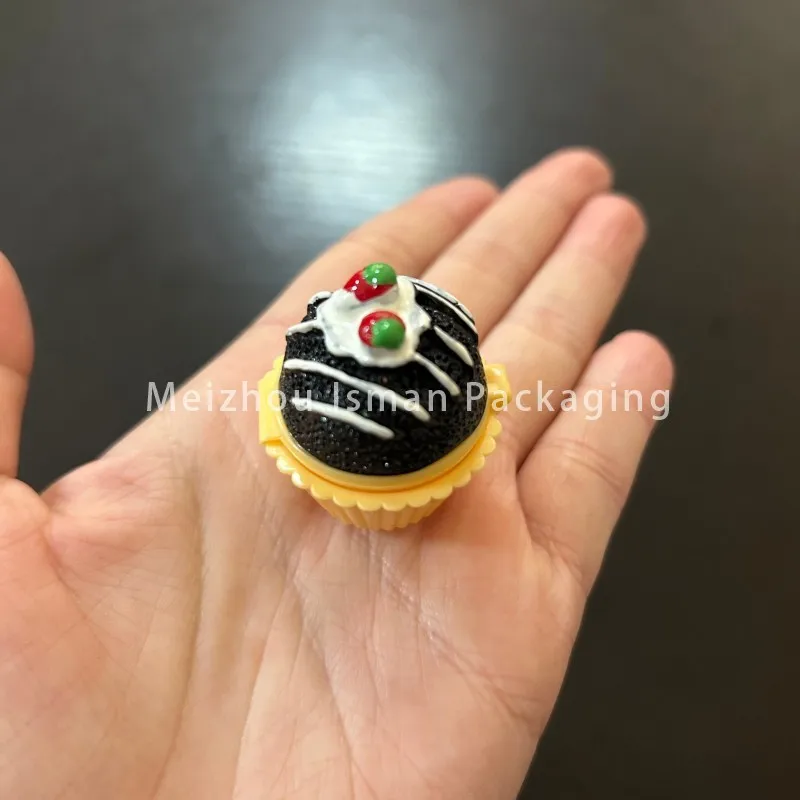 50 pièces Mini mignon Cupcake baume à lèvres étui vide tasse cosmétique gâteau forme belle baume à lèvres conteneur Blush ombre à paupières emballage 3g