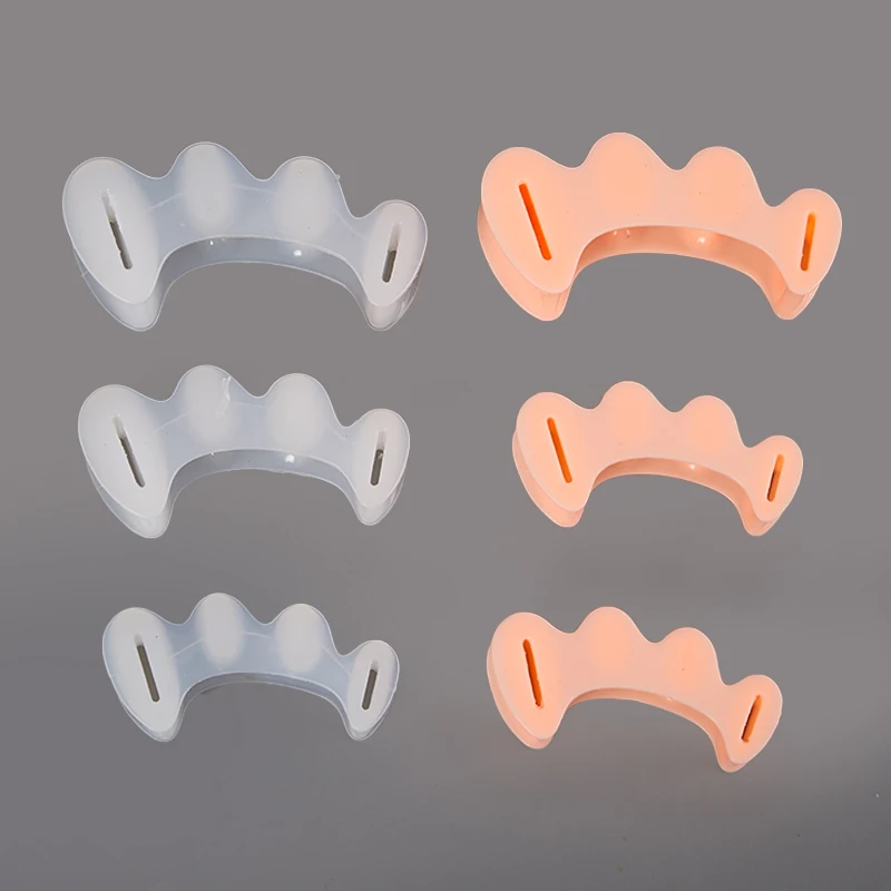 

1Pair Hard Silicone Toe Finger Separator 3 Hole Hallux Valgus Orthopedic Spacers Bunion Overlapping Hammer Foot Corrector