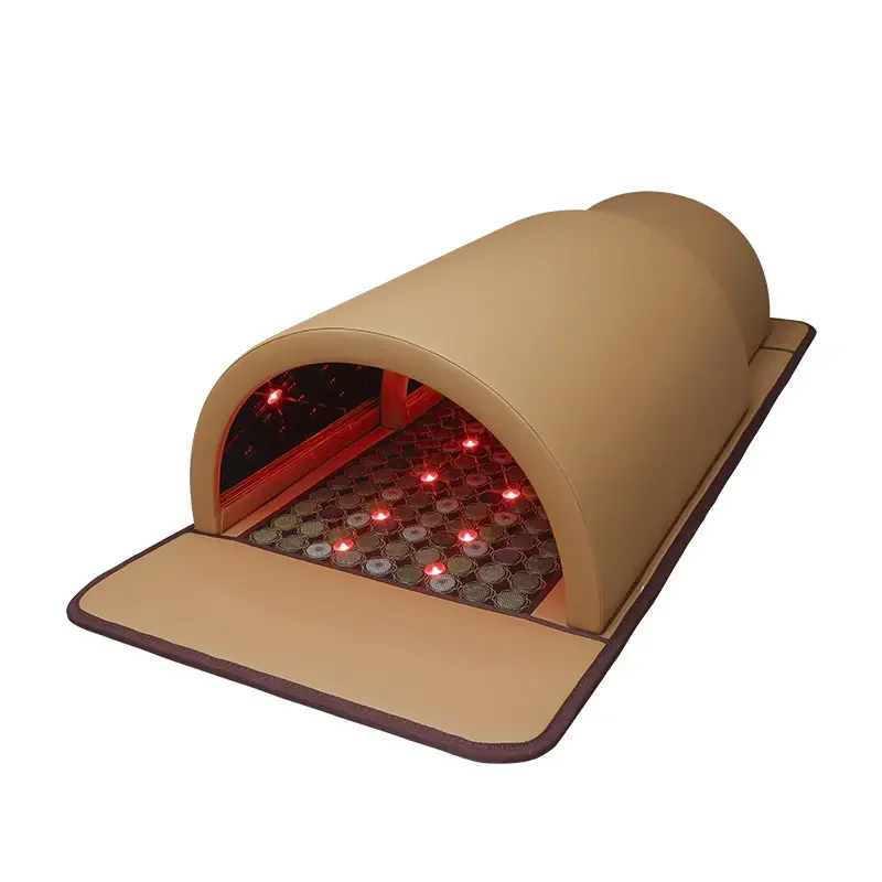 Portable 360 Degree Complete Coverage Personal Pemf Chakra Mat Far Infrared Sauna Dome Capsule With Pillow