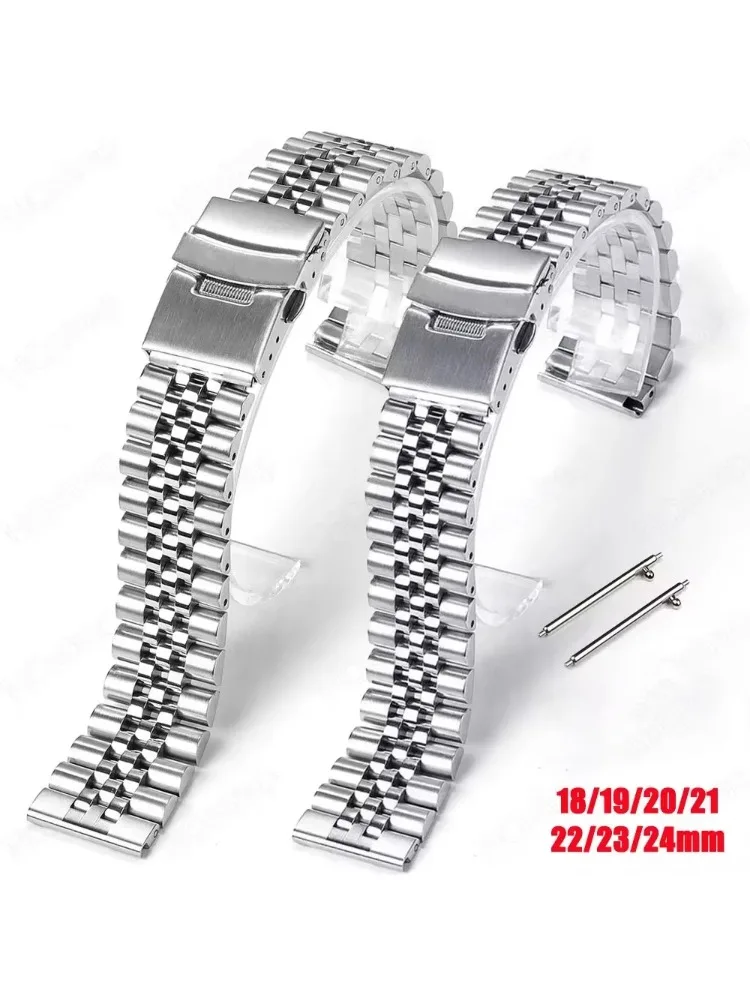 2026 Gerades Ende Edelstahlarmband Jubilee SKX007 SKX009 Metall-Uhrenarmband 18mm 19mm 20mm 21mm 22mm 23mm 24mm Armband