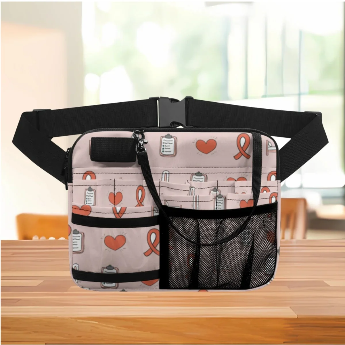 

Medical Equipment Print Casual Nurse Belt Bag Portable Multi Pocket Emergency Medical Tools Waist Bag Adjustable Strap Pouch