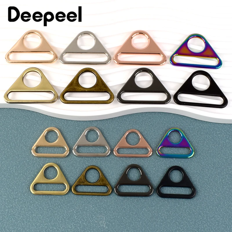 20Pcs Deepeel 20-50mm Metal Triangle Adjust Ring Buckle Bikini Belt Hooks Handbag Clasp Underwear Hook Webbing DIY Accessories