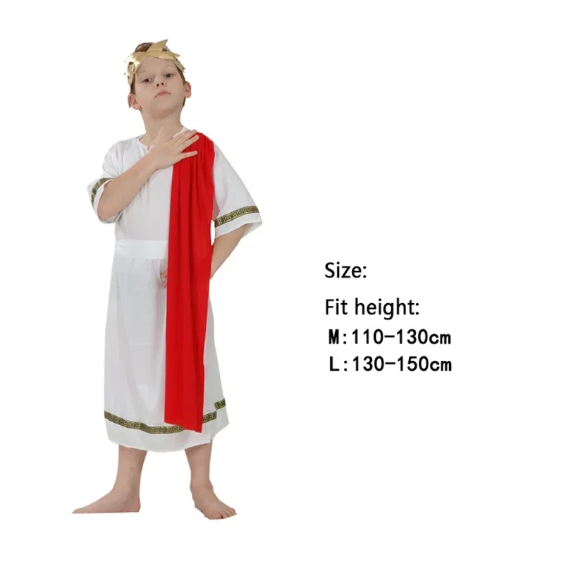 Costumes Grec Myenson Dieu Z192.pour Enfants, César pour Enfants, Carnaval Cosplay, Parade de Pourim, Py Play, montrant la Robe de Soirée, Garçons et Bol