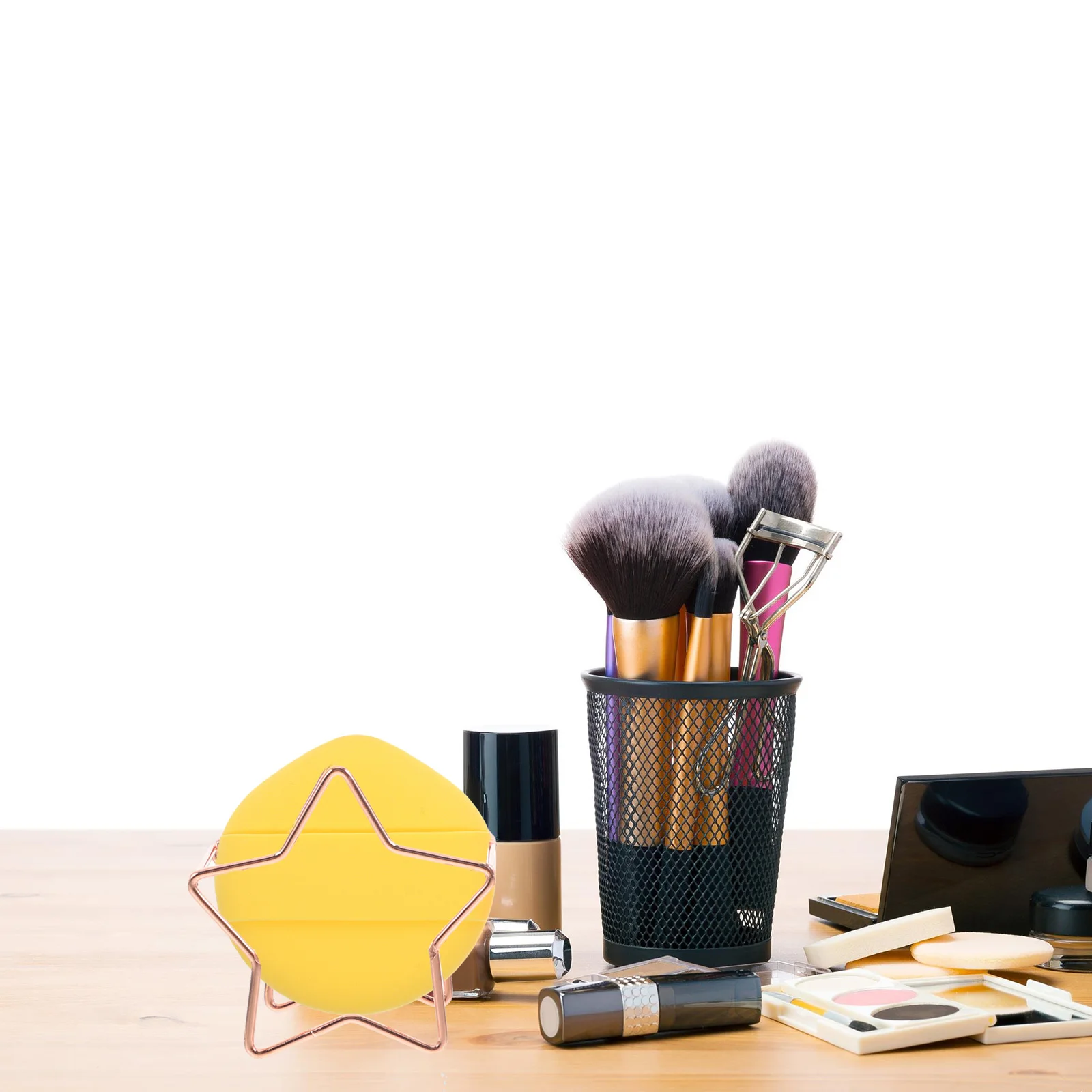 Soportes de esponja de belleza, soporte de secado de esponja de maquillaje decorativo compacto, soporte para esponjas en polvo, licuadora de viaje, almacenamiento de huevos, 3 uds.