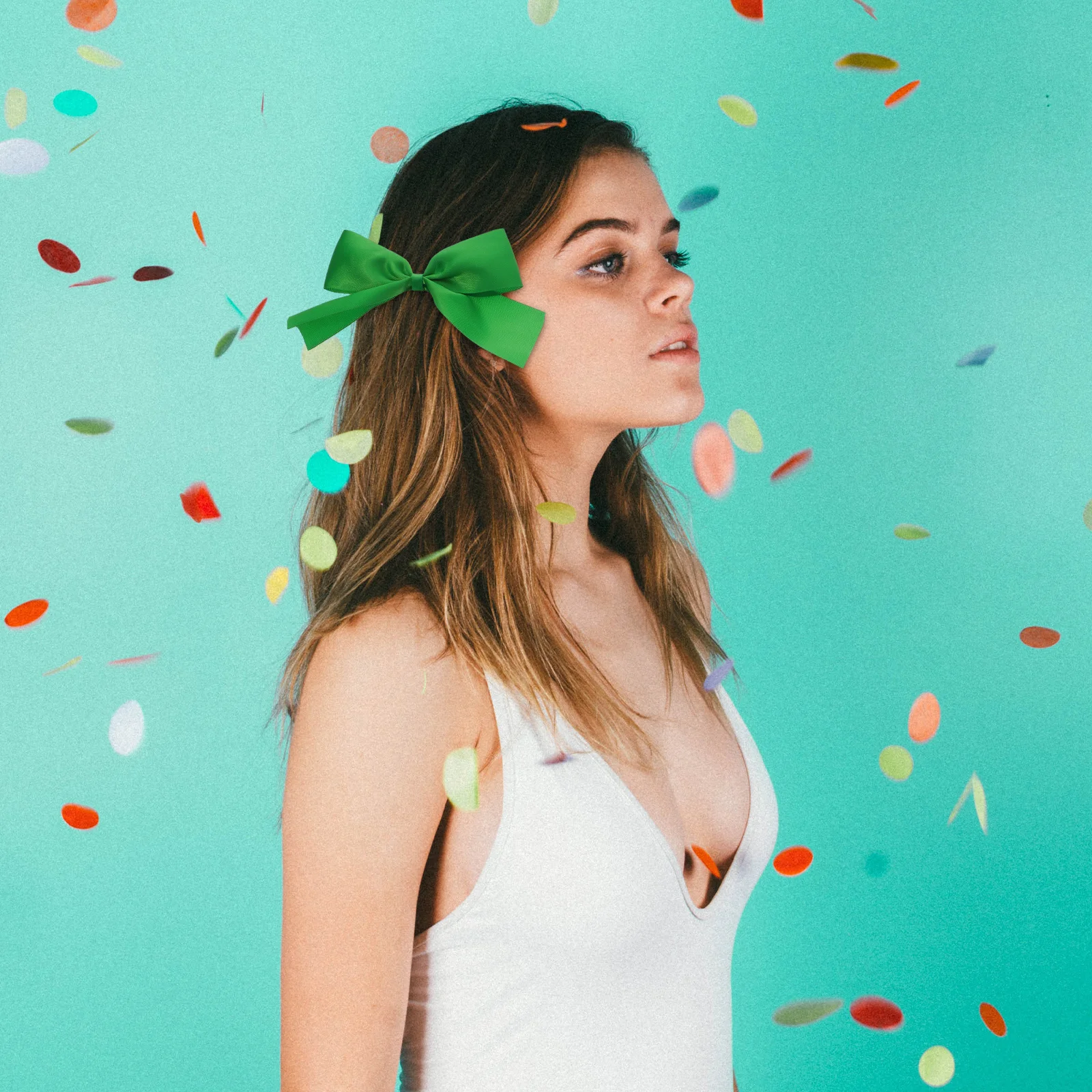 6 قطعة دبابيس الشعر سانت باتريك القوس تصميم ديكور الحفلات مهرجان دبابيس الشعر عيد القديس باتريك مقاطع الشعر Bowknot مقاطع الشعر #6