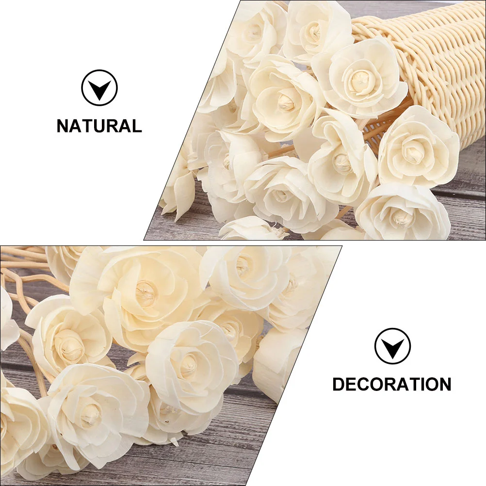 8 Pcs Rattan Sola Flower Aroma Rattans Replace Essential Oil Sticks Ivory Diffuser Tool